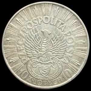 Polen, 10 zloty 1934, Jozef Piłsudski, Y 26, Parchimowicz 123, Kva. 1+-01