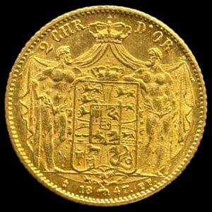 1847 FF, 2 Christian d'or, Chr.VIII, Sieg 16.2, Hede 1B, Kva. 01