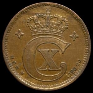 1923, 5 øre, Chr.X, Sieg 3.4, Hede 14B, Kva. 1+