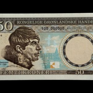 Grønland, 50 Kroner 2014, Knud Rasmussen, Nr. S00 000000, SPECIEMEN / Prøve, Kva. 0