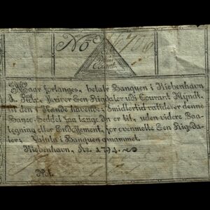 Island, 1 Rigsdaler Courant 1794, Nr. 16706, Sieg 3, Pick A5, Kva. 1-1+