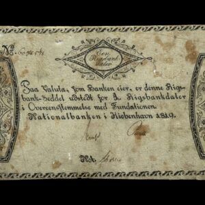 1 Rigsbankdaler 1819, Nr. 6038538, Sieg 70, Pick A53, DOP 63, Kva. 1-1+