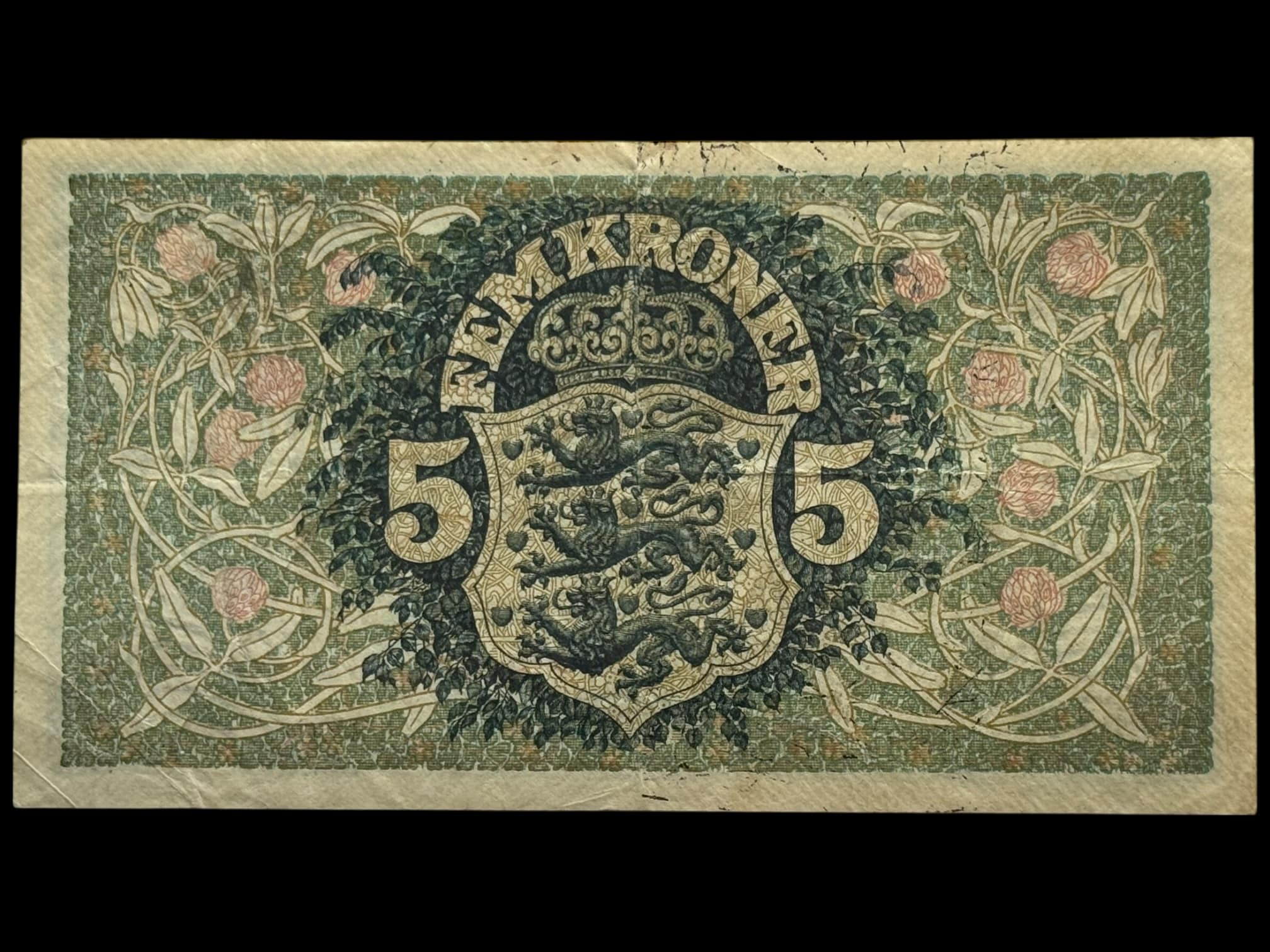5 kroner 1922 D, V.Lange/Bang, Nr. 6687390, Sieg 100, DOP 113, Pick 20, Kva. 1+-01 - Image 2