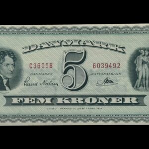 5 kroner 1960 C3, Riim/Svend Nielsen, Nr. 6039492, Sieg 129, DOP 138, Pick 42, Kva. 0