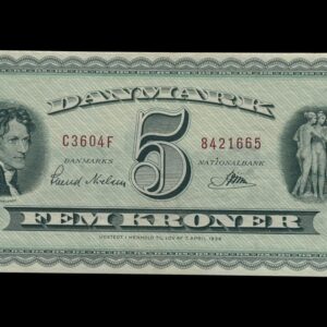 5 kroner 1960 C3, Riim/Svend Nielsen, Nr. 8421665, Sieg 129, DOP 138, Pick 42, Kva. 0