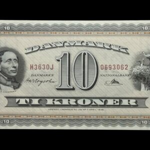 10 kroner 1963 H3 0J, Riim/Hartogsohn, Nr. 0693062, Sieg 133, DOP 142, Pick 44, Kva. 0