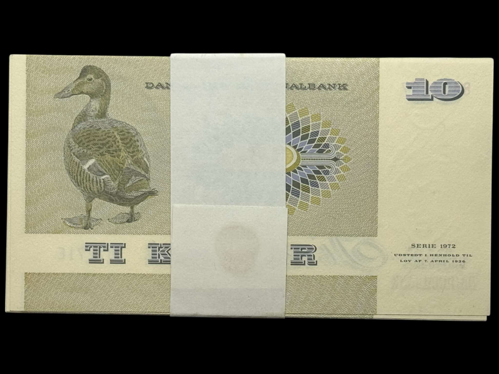 Bundt "10 stk" 10 kroner 1977 B7, Valuer/Svend Andersen, Nr. 8454198-207, Sieg 139, DOP 148, Pick 48, Kva. 0 - Image 2