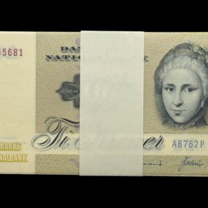 Bundt "10 stk" 10 kroner 1976 A8, Valuer/Sunesen, Nr. 5355681-90, Sieg 139, DOP 148, Pick 48, Kva. 0