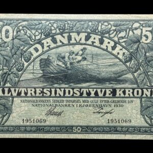 50 kroner 1930, V.Lange/Pugh, Nr. 1951069, Sieg 107, DOP 120, Pick 27, Kva. 1-1+