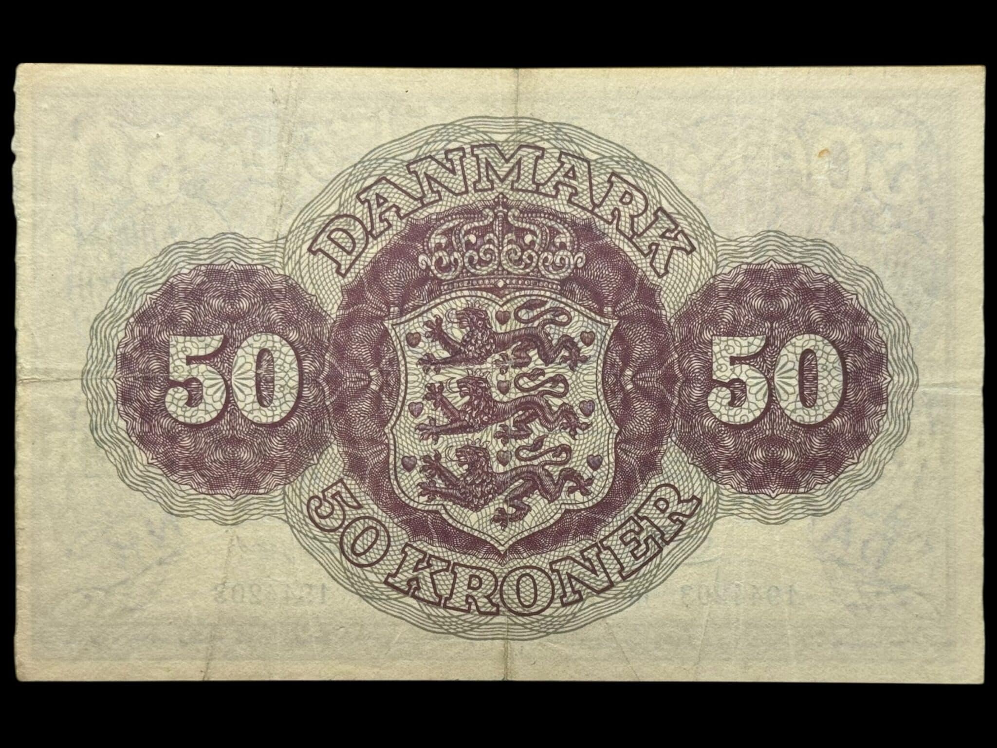50 kroner 1953 m, Riim/Ingerslevgaard, Nr. 1944203, Sieg 124, DOP 133, Pick 38, Kva. 1+ - Image 2