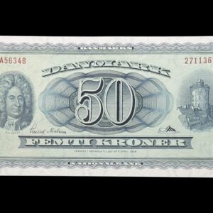 50 kroner 1963 A5, Riim/Svend Nielsen, Nr. 2711369, Sieg 135, DOP 144, Pick 45, Kva. 0