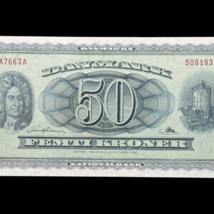50 kroner 1966 A7, Riim/Svend Andersen, Nr. 5061939, Sieg 135, DOP 144, Pick 45, Kva. 0