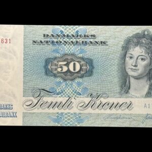 50 kroner 1972 A1, Valuer/Svend Andersen, Nr. 5549631, Sieg 141, DOP 150, Pick 50, Kva. 0