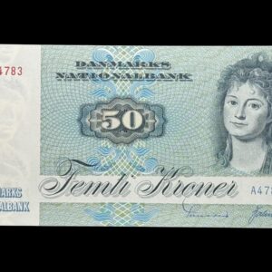 50 kroner 1978 A4, Valuer/Sunesen, Nr. 8444783, Sieg 141, DOP 150, Pick 50, Kva. 0