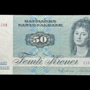 50 kroner 1982 C1, Valuer/Hoffmeyer, Nr. 2765168, Sieg 141, DOP 150, Pick 50, Kva. 0