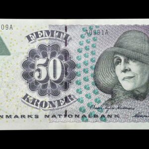 50 kroner 1999 A0, Heering/Bobil Nyboe Andersen, Nr. 099093C-105M, Sieg 146, DOP 155, Pick 55, Kva. 0 "Modelfoto"