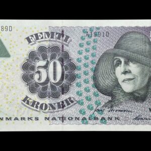 50 kroner 1999 A1, Heering/Jens Thomsen, Nr. 486589D, Sieg 146, DOP 155, Pick 55, Kva. 0