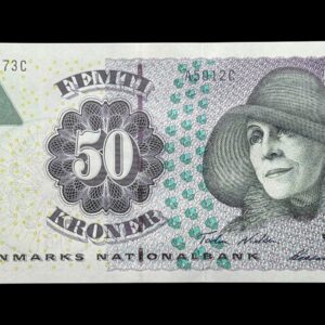 50 kroner 2001 A5, Heering/Torben Nielsen, Nr. 736873A-C, Sieg 146, DOP 155, Pick 55, Kva. 0 "Modelfoto"