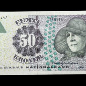 50 kroner 2001 A6, Heering/Bodil Nyboe Andersen, Nr. 216524A-324902K, Sieg 146, DOP 155, Pick 55, Kva. 0 "Modelfoto"