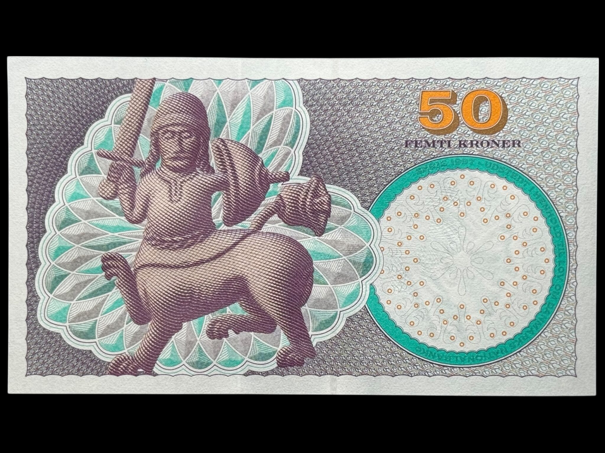 50 kroner 2001 A6, Heering/Bodil Nyboe Andersen, Nr. 216524A-324902K, Sieg 146, DOP 155, Pick 55, Kva. 0 "Modelfoto" - Image 2