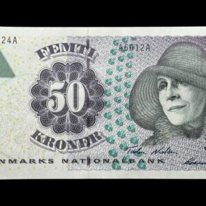 50 kroner 2001 A6, Heering/Torben Nielsen, Nr. 716524A-824902K, Sieg 146, DOP 155, Pick 55, Kva. 0 "Modelfoto"