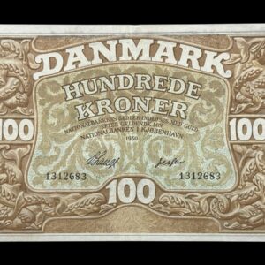 100 kroner 1932, V.Lange/Lund , Nr. 1875354, Sieg 110, DOP 121, Pick 28, Kva. 01