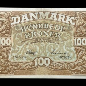 100 kroner 1932, V.Lange/Lund , Nr. 4066085, Sieg 110, DOP 121, Pick 28, Kva. 1-1-