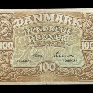 100 kroner 1935, Svendsen/Heegaard , Nr. 4165176, Sieg 110, DOP 121, Pick 28, Kva. 1-1+