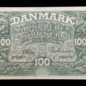 100 kroner 1957 r, Riim/Matthiesen , Nr. 1280062, Sieg 126, DOP 135, Pick 39, Kva. 0