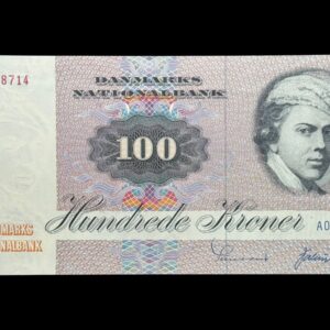 100 kroner 1972 A0, Valuer/Sunesen, Nr. 1388714, Sieg 142, DOP 151, Pick 51, Kva. 0-01