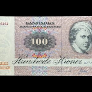 100 kroner 1972 A2, Valuer/Sunesen, Nr. 3020494, Sieg 142, DOP 151, Pick 51, Kva. 0