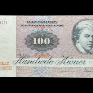 100 kroner 1976 A6, Valuer/Sunesen, Nr. 5832649, Sieg 142, DOP 151, Pick 51, Kva. 1+-01