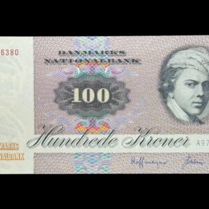 100 kroner 1978 A9, Valuer/Hoffmeyer, Nr. 8386380, Sieg 142, DOP 151, Pick 51, Kva. 0