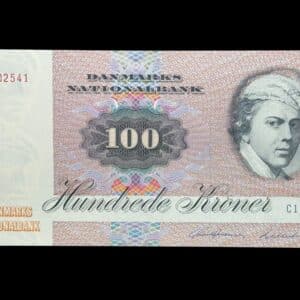 100 kroner 1981 C1, Billestrup/Svend Andersen, Nr. 0602541, Sieg 142, DOP 151, Pick 51, Kva. 0
