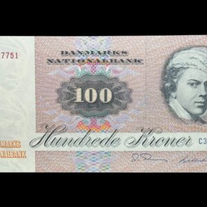 100 kroner 1983 C3, Billestrup/O. Thomasen, Nr. 0777751, Sieg 142, DOP 151, Pick 51, Kva. 0