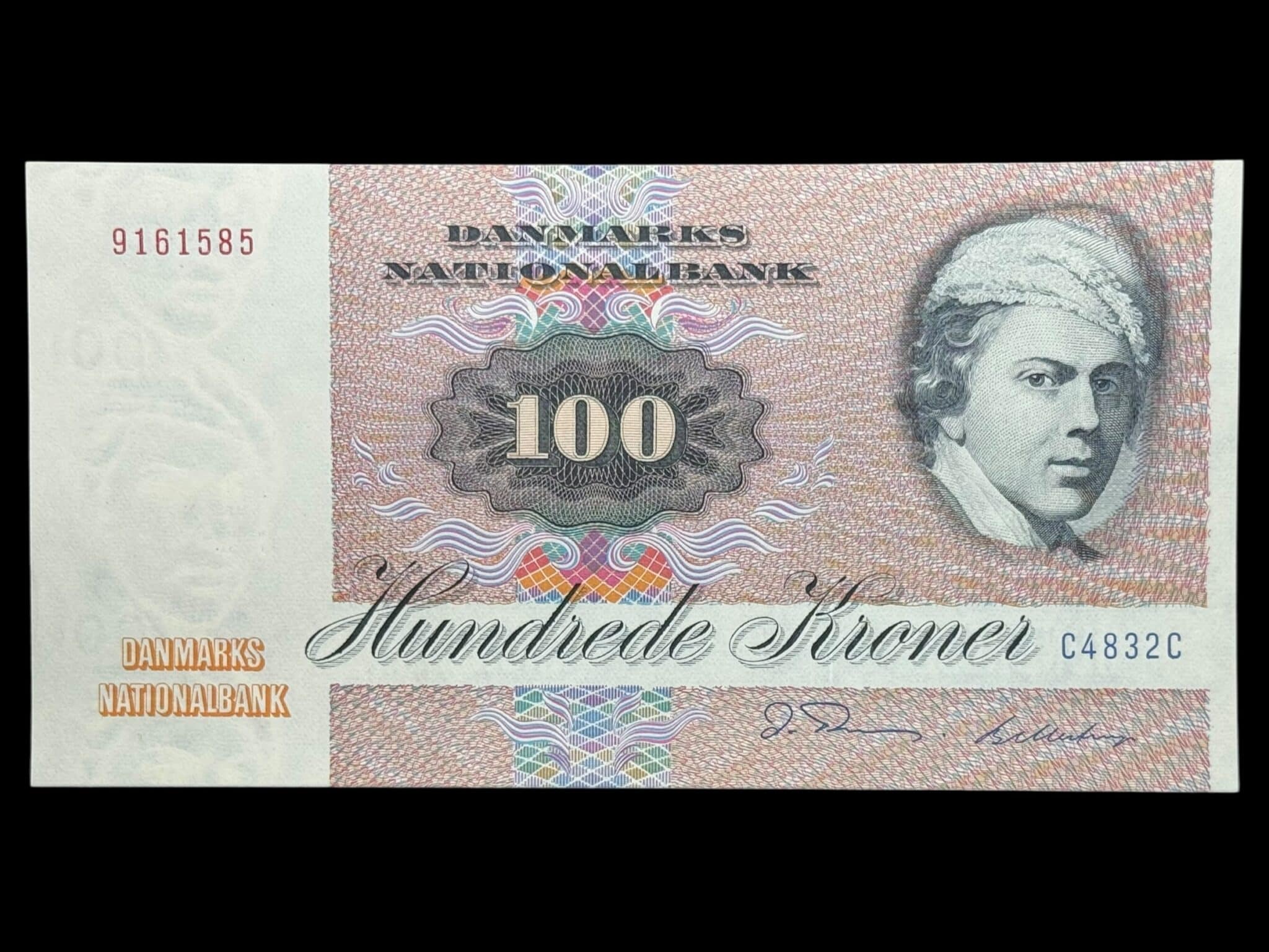 100 kroner 1983 C4, Billestrup/O. Thomasen, Nr. 9161585, Sieg 142, DOP 151, Pick 51, Kva. 0