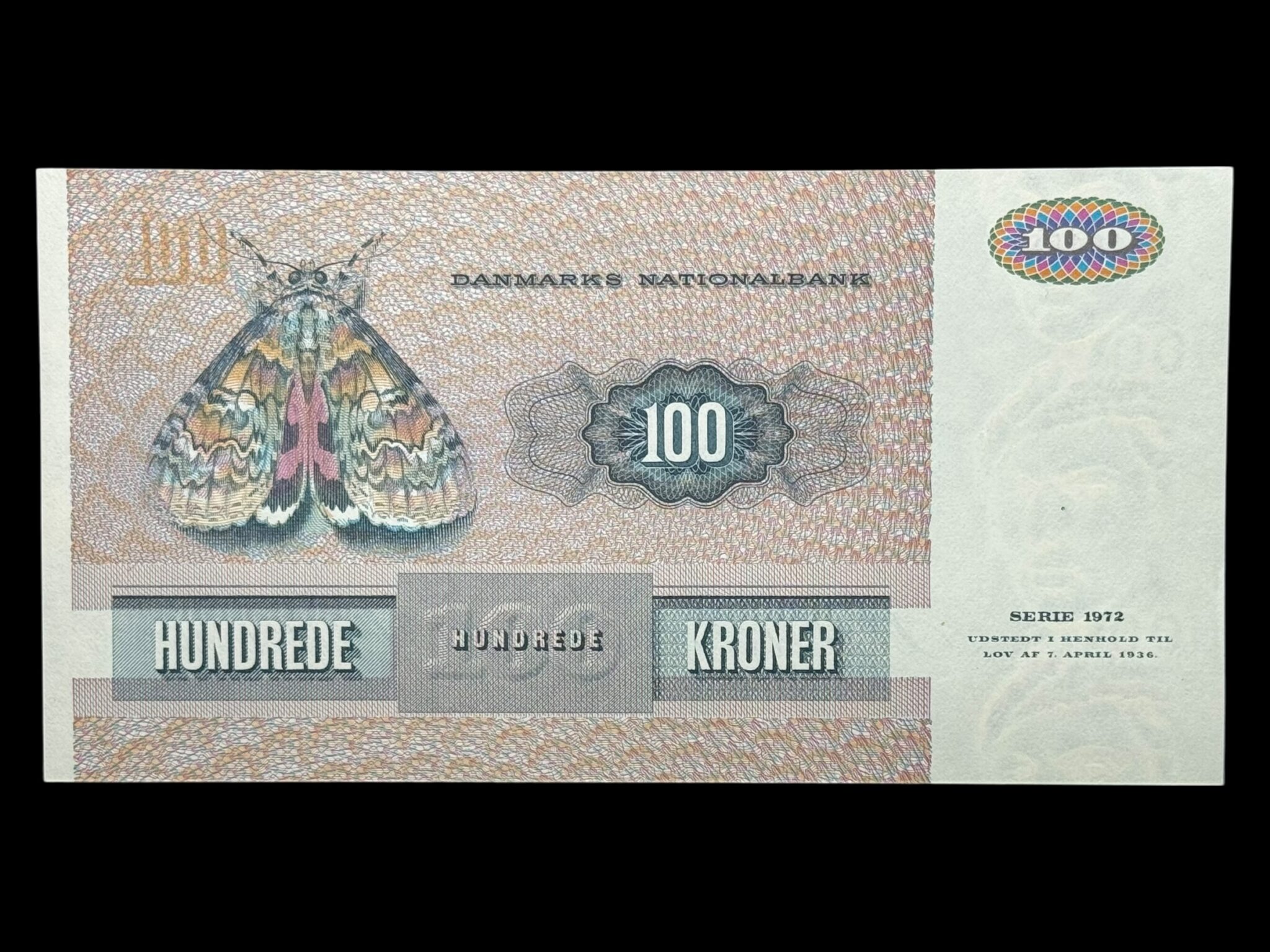 100 kroner 1983 C4, Billestrup/O. Thomasen, Nr. 9161585, Sieg 142, DOP 151, Pick 51, Kva. 0 - Image 2