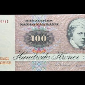 100 kroner 1984 C5, Billestrup/O. Thomasen, Nr. 6991481, Sieg 142, DOP 151, Pick 51, Kva. 0