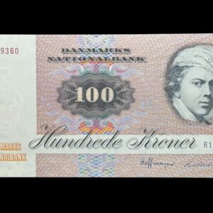 100 kroner 1986 R1, Billestrup/Hoffmeyer, Nr. 5129360, Sieg 142, DOP 151, Pick 51, Kva. 0-01