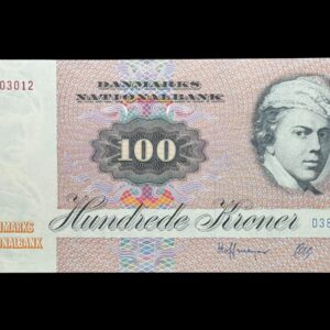 100 kroner 1987 D3, Herly/Hoffmeyer, Nr. 8303012, Sieg 142, DOP 151, Pick 51, Kva. 0