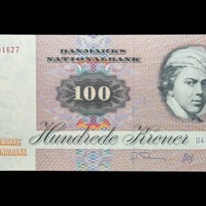 100 kroner 1987 D4, Herly/O. Thomasen, Nr. 3501627, Sieg 142, DOP 151, Pick 51, Kva. 0