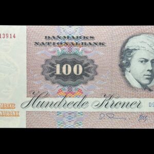 100 kroner 1990 D9, Herly/O. Thomasen, Nr. 8213914, Sieg 142, DOP 151, Pick 51, Kva. 0