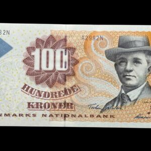 100 kroner 1999 A2, Heering/Torben Nielsen, Nr. 075617D-33B, Sieg 147, Pick 56, Kva. 0 "Modelfoto"