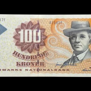 100 kroner 1999 A1, Heering/Jens Thomsen, Nr. 615437F, Sieg 147, Pick 56, Kva. 0