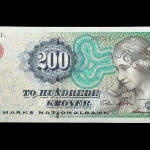 200 kroner 1997 A0, Heering/Torben Nielsen, Nr. 123491L, Sieg 148, Pick 57, Kva. 0