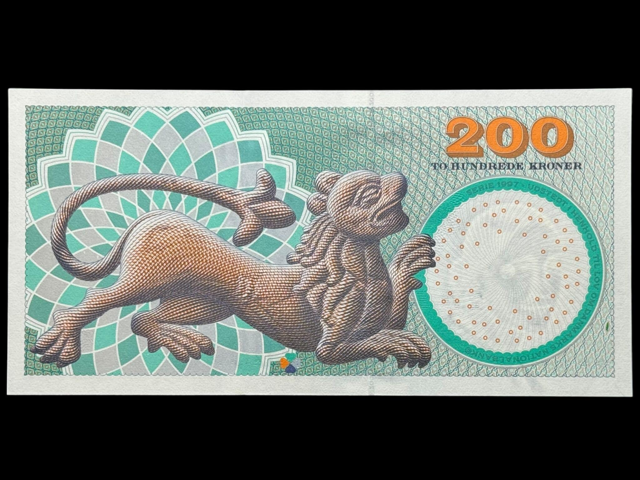 200 kroner 1997 A0, Heering/Torben Nielsen, Nr. 123491L, Sieg 148, Pick 57, Kva. 0 - Image 2
