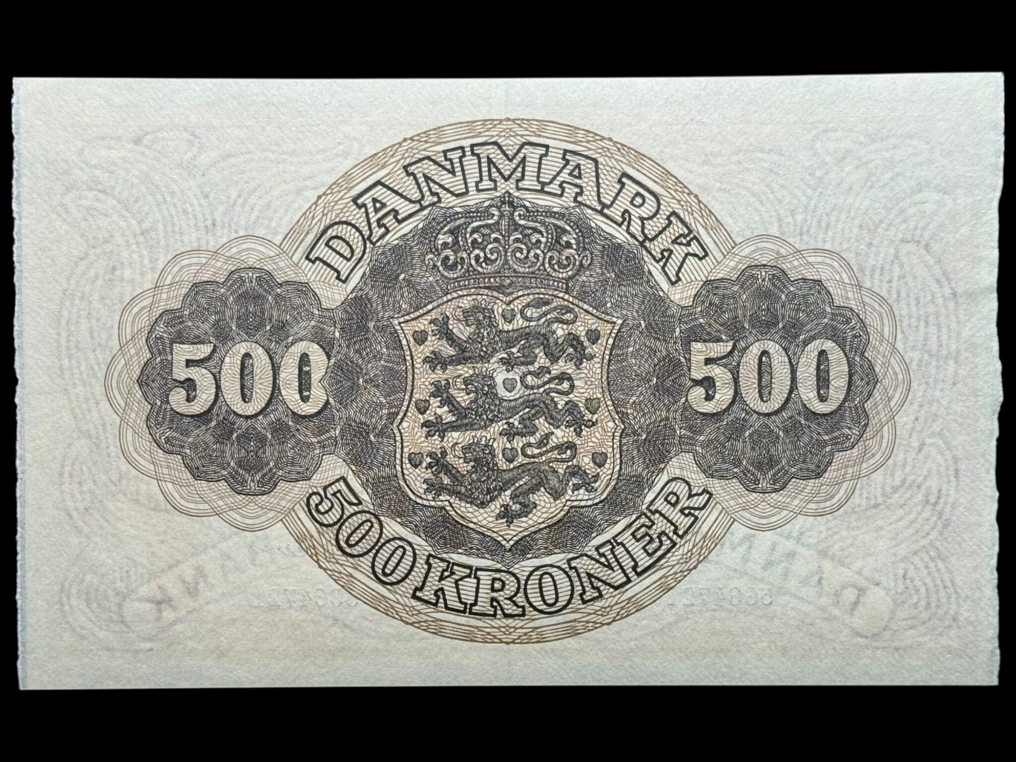 500 kroner 1959 d, Riim/A. Hansen, Nr. 5664721, Sieg 127, DOP 136, Pick 41, Kva. 0 "Enestående eksemplar" - Image 2