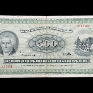 500 kroner 1963 A0, Riim/Sunesen, Nr. 0146950, Sieg 138, DOP 147, Pick 47, Kva. 1