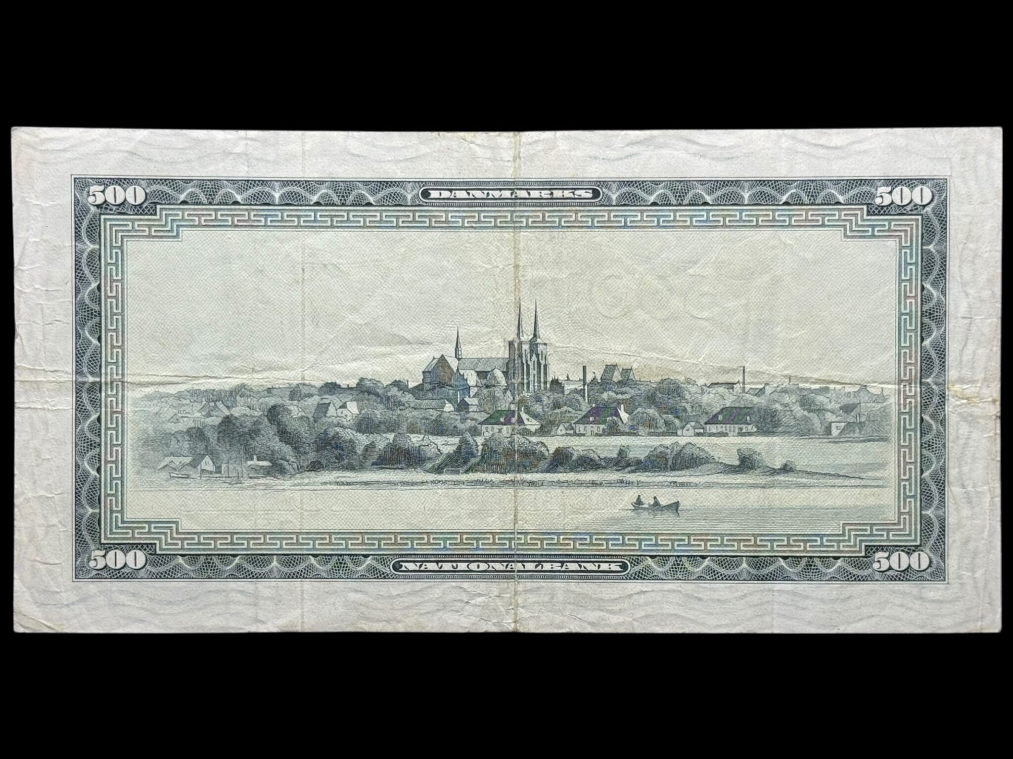 500 kroner 1963 A0, Riim/Svend Andersen, Nr. 0747509, Sieg 138, DOP 147, Pick 47, Kva. 1-1+ - Image 2