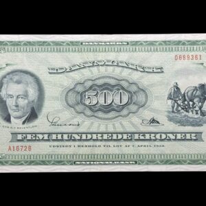 500 kroner 1967 A1, Riim/Sunesen, Nr. 0689361, Sieg 138, DOP 147, Pick 47, Kva. 1+